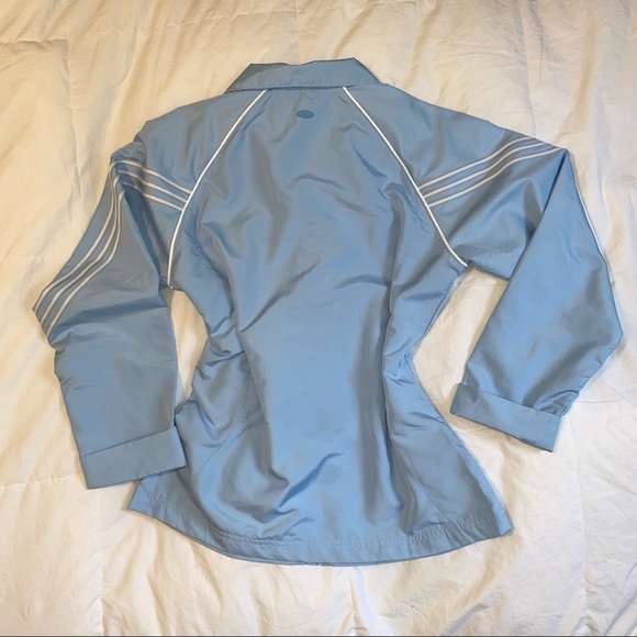 Vintage Adidas varsity windbreaker in baby blue 💙 - Picture 2 of 4